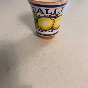 Vintage Deruta Italy Ceramic Limoncello Shot Glass – Lemon Motif